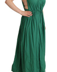Dolce & Gabbana Elegant Deep Green Sleeveless A-Line Dress