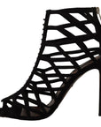 Dolce & Gabbana Elegant Black Suede Heels Sandals