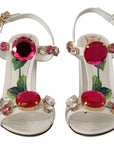 Dolce & Gabbana Keira Crystal-Embellished Ankle Strap Heels