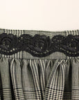 NOEMI ALEMÁN Elegant Gray Checkered Wool Shorts Skirt
