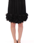 Dolce & Gabbana Elegant Silk Black Skirt for Evenings