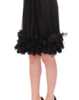 Dolce & Gabbana Elegant Silk Black Skirt for Evenings