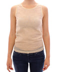 Dolce & Gabbana Elegant Beige Tank Top Blouse