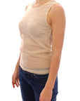 Dolce & Gabbana Elegant Beige Tank Top Blouse