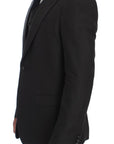 Dolce & Gabbana Elegant Gray Linen Slim Fit Blazer and Vest