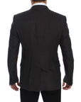 Dolce & Gabbana Elegant Gray Linen Slim Fit Blazer and Vest