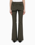 Courreges Courreges Courrèges Military green cotton mini skirt trousers