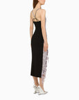 The Attico The Attico Lavender asymmetric dress with rhinestones