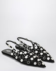The Attico The Attico Black Grid ballerina