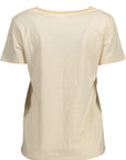 Levi's Beige Cotton Women T-Shirt