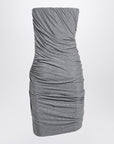 The Attico The Attico Grey draped viscose mini dress