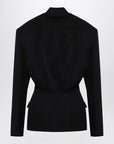 The Attico The Attico Black wool single-breasted jacket with epaulettes