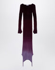 The Attico The Attico Purple/burgundy convertible dress in nylon blend