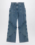 The Attico The Attico Sky Blue baggy jeans with large pockets