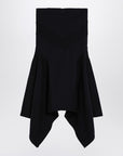 The Attico The Attico Black asymmetric cotton skirt