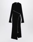 The Attico The Attico Black midi dress with zip