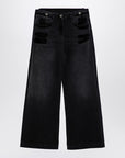 The Attico The Attico Wide black washed denim jeans