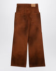 The Attico The Attico Brown shaded baggy jeans