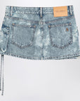 The Attico The Attico Fay cargo mini skirt in washed denim