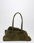 The Attico The Attico La Passeggiata Small bag in khaki green suede