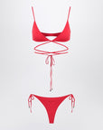 The Attico The Attico Two-piece triangle bikini in red