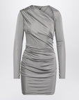 The Attico The Attico Draped grey mini dress