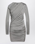 The Attico The Attico Draped grey mini dress