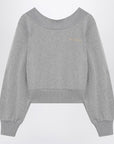 The Attico The Attico Gray mélange/beige sweatshirt with cut out