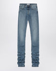 The Attico The Attico Sky blue jeans with long leg curled at the hem