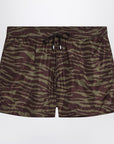The Attico The Attico Zebra shorts in khaki/brown nylon