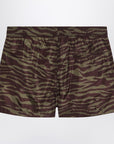 The Attico The Attico Zebra shorts in khaki/brown nylon