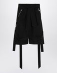 The Attico The Attico Wide black cotton Bermuda shorts