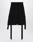The Attico The Attico Wide black cotton Bermuda shorts