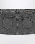 The Attico The Attico Black denim mini skirt