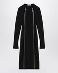 The Attico The Attico Black midi dress with logoed zip puller