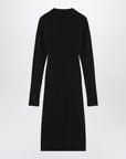 The Attico The Attico Black midi dress with logoed zip puller