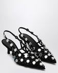 The Attico The Attico Black Grid Slingback