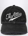 The Attico The Attico Vintage-effect black baseball cap