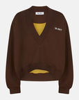 The Attico The Attico Brown cotton sweatshirt with logo