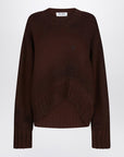 The Attico The Attico Brown wool and cashmere sweater