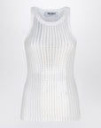 The Attico The Attico White tank top with rhinestones