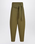 The Attico The Attico Military green wool gabardine trousers