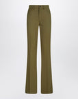The Attico The Attico Military green wool gabardine trousers