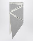 The Attico The Attico Asymmetric grey mélange cotton skirt
