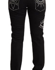 Valentino Embellished Black Mid-Waist Denim