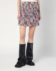 Isabel Marant ISABEL MARANT Roumi skirt with pink print in silk