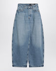 Jacquemus JACQUEMUS Blue Ovalo jeans with curved cut