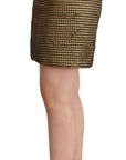 Boutique Moschino Elegant High-Waisted Gold-Black Skirt