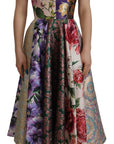 Dolce & Gabbana Patchwork Elegance Silk Blend Dress