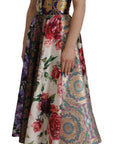 Dolce & Gabbana Patchwork Elegance Silk Blend Dress